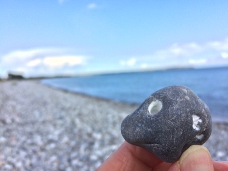 Stone with a hole, Boeslum Strand